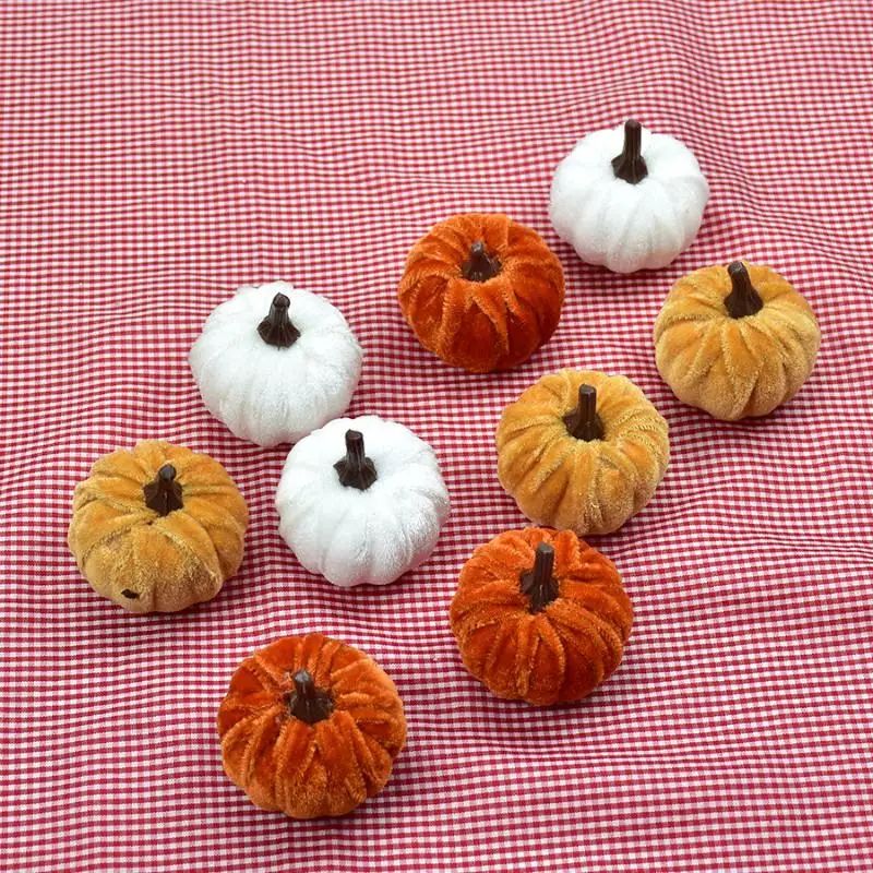 5/10pcs Halloween Simulation Pumpkin Desktop Decoration Hall
