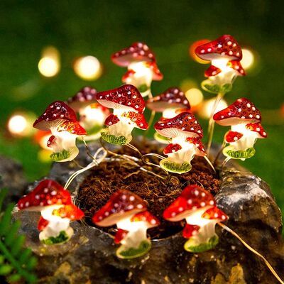 20/30 Leds Light 3D Mushroom Copper Wire Lights DIY Christma