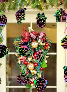 Christmas Scratch Painting DIY Scratch Card Santa Claus Snow