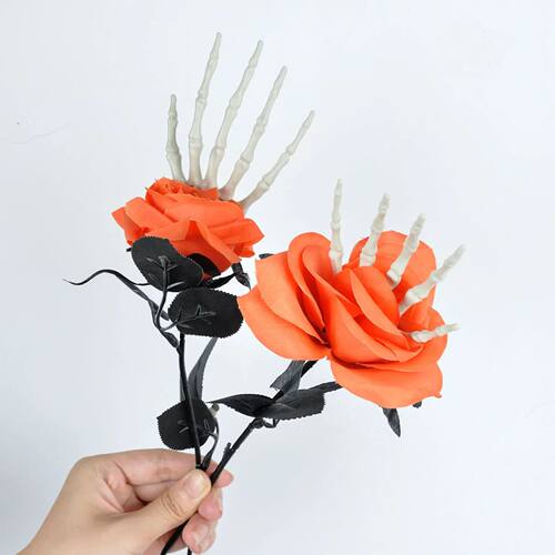 Halloween Colorful Skull Hand Rose Decor Horror Ghost Festiv