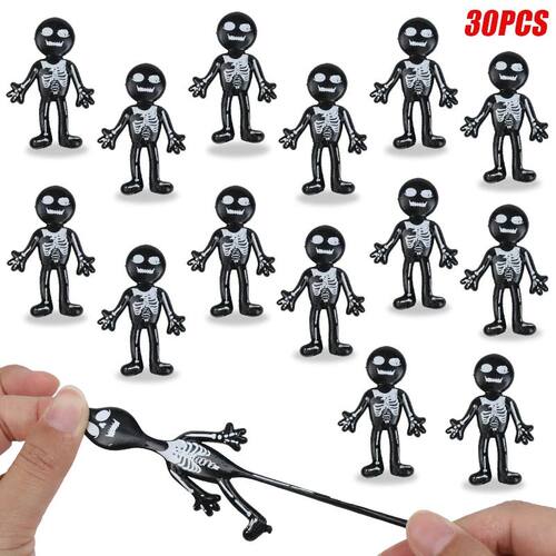 15/30pcs Halloween Stretchy Skeleton Toys Trick or Treat Pro