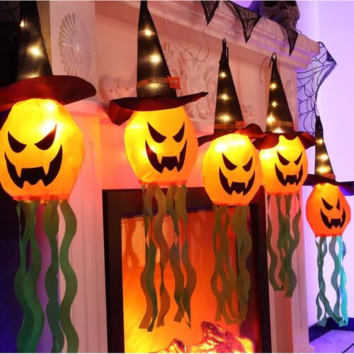 Halloween Pumpkin Ghost Decoration Scene Arrangement, Pumpki