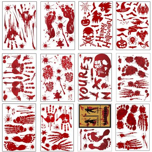 Horror Blood Handprint Footprint Fingerprint Halloween Stick