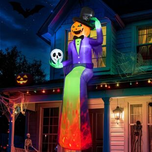 10FT Giant Halloween Inflatables, Scary Sitting Inflatable P