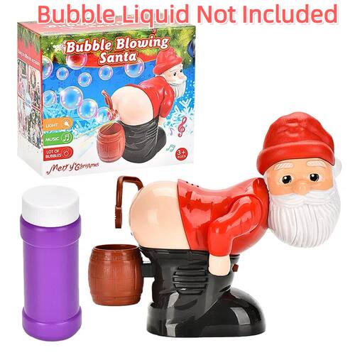 Christmas Santa Claus Bubble Machine with Music & Light Fart