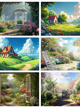 Spring Tree Backdrop Rural Scenery Field Spring Summer Count