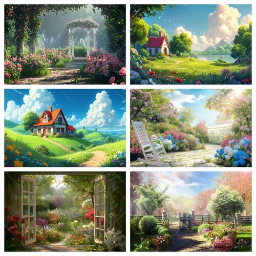 Spring Tree Backdrop Rural Scenery Field Spring Summer Count