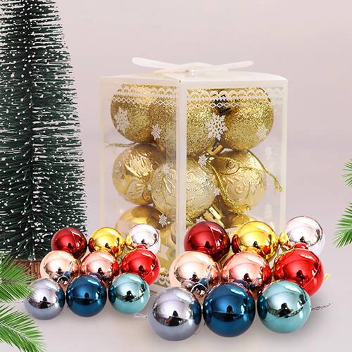 12Pcs Christmas Balls Christmas Tree Ornaments Ball Home Dec