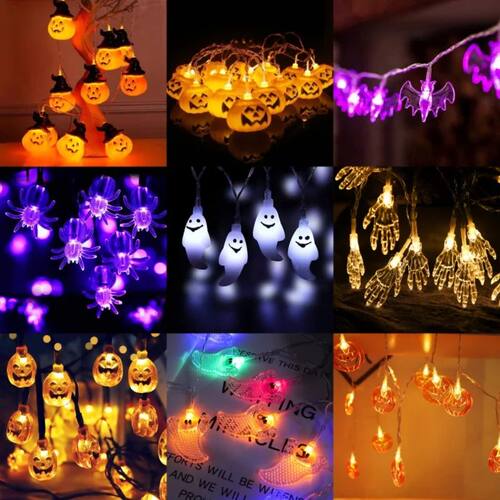 150cm 10LED Halloween LED String Lights Portable Pumpkin Gho