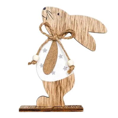 Easter Rabbit Wooden Table Decoration DIY Wood Crafts Cute B