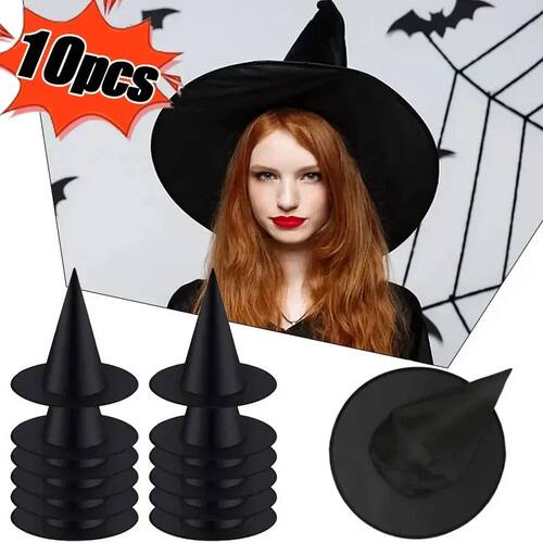 1-10pcs Halloween Witch Hat Kids Adults Halloween Party Cosp