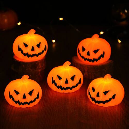 3pcs Halloween LED Pumpkin Ghost Light Haunted House Horror
