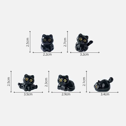 1Pcs New Cute Resin Halloween Black Cat Series Flat Back Fit