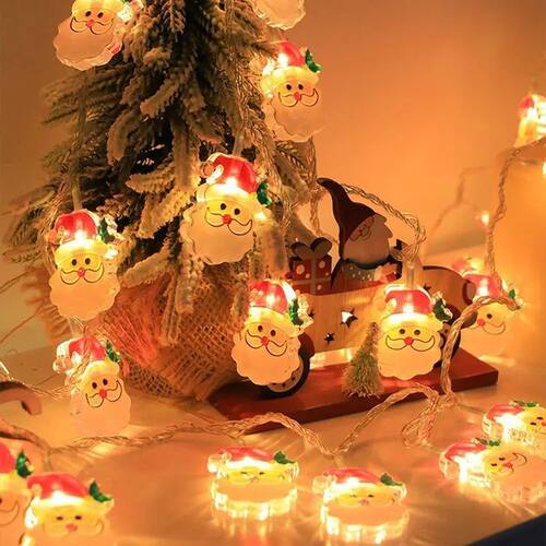 Christmas LED Light String Snowman Santa Claus Xmas Tree Han