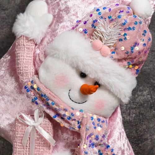 With Sequ Christmas Stockings Santa/Snowman/Elk/Bear 3D Chri