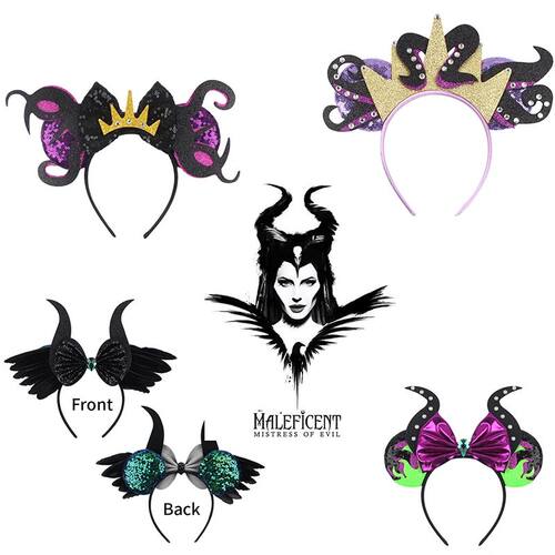 Maleficent as Dragon Ear Headband for Adults Halloween Kid B