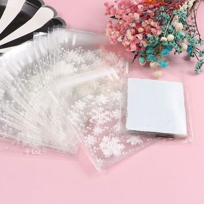 100/500Pcs Christmas Cellophane Bags Snowflake Holiday OPP B