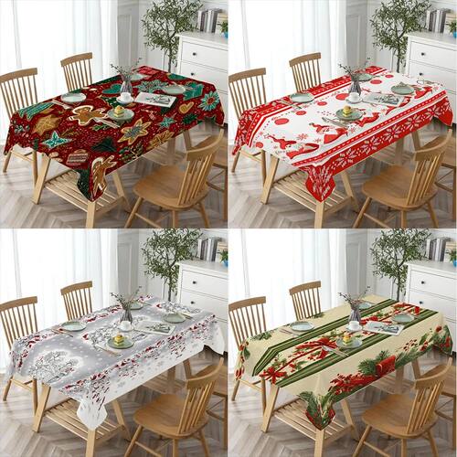 1pc Christmas Tablecloths: Festive and Charming , Suitable f