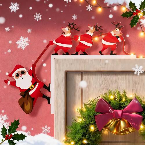 1Pc Christmas Decoration Creative Christmas Door Frame Penda