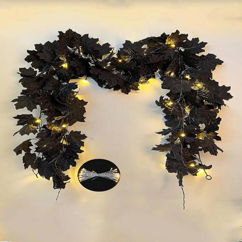 1set- 78.74inch Black Decorations Halloween Garland, imitati