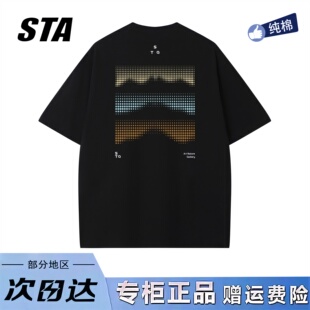 新款 男女夏季 潮牌高街重磅纯棉情侣t恤 波点印花短袖 STA旗舰店美式