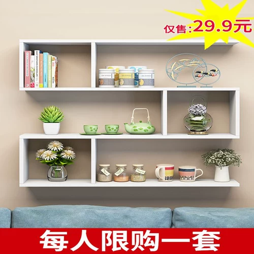 Креативная клетчатая настенная настенная настенная настенная шкаф для хранения шкафа спальня настенная комната гостиная винная стойка подвесная шкаф на стены шкаф