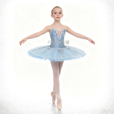 【丹律诗】蓝色简易款蓝鸟变奏芭蕾裙法老的女儿比赛芭蕾舞tutu裙