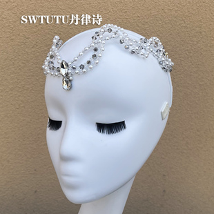芭蕾舞睡美人舞姬天鹅湖角色变奏头饰皇冠银色发饰tutu裙配件舞台