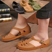 新款 越南罗马凉鞋 男橡胶耐磨复古北京凉鞋 夏季 包头劳保凉鞋 男防滑