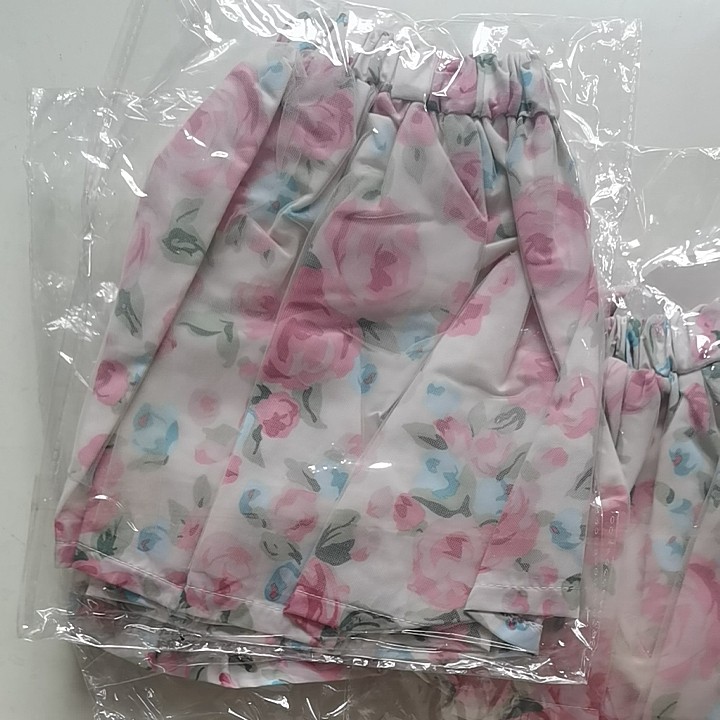 90-120女款夏季薄款纯棉纱布短裙三层花苞裙公主花朵网纱半身裙清