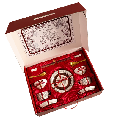 结婚礼物送新娘高级流沙餐具礼盒