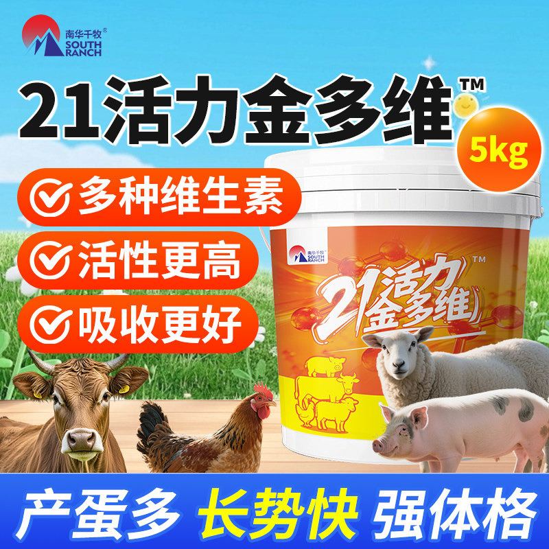 21活力金维兽用电解多维补充多种维生素猪牛羊鸡鸭鹅兔用黄金多维