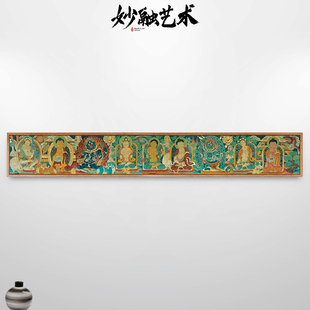 五方佛金刚画像唐卡藏传佛像挂画佛堂装饰画茶室背景墙壁画禅意