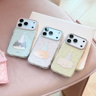 适用苹果17promax手机壳不包镜头iPhone16无摄像保护15透明软硅胶全包防摔超火超好看14女生卡通可爱新款网红