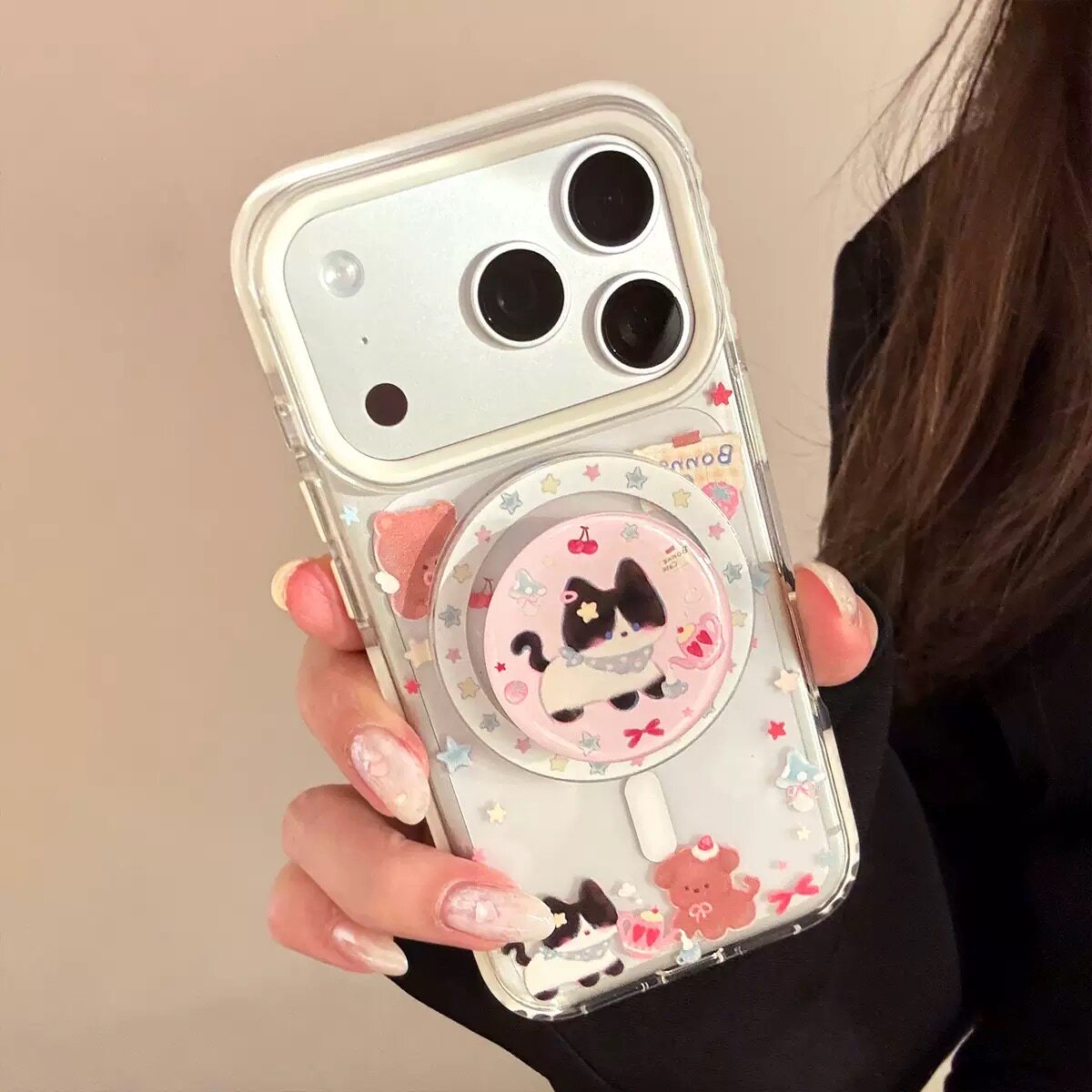 适用苹果17promax手机壳不包镜头iPhone16无摄像保护可爱女生高级感15透明软硅胶全包防摔14新款13高颜值支架