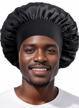 silk hair bonnet Satin Bonnets Cap Night Sleep Hat Hair Bon