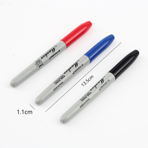 12pcs Black Permanent Marker Pens, Fine Tip, Waterproof, Qui