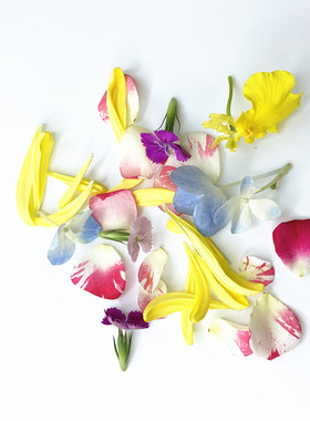 微绿新款中国大陆田园 新鲜草 缤纷混合食用花瓣30g盒 西餐摆盘