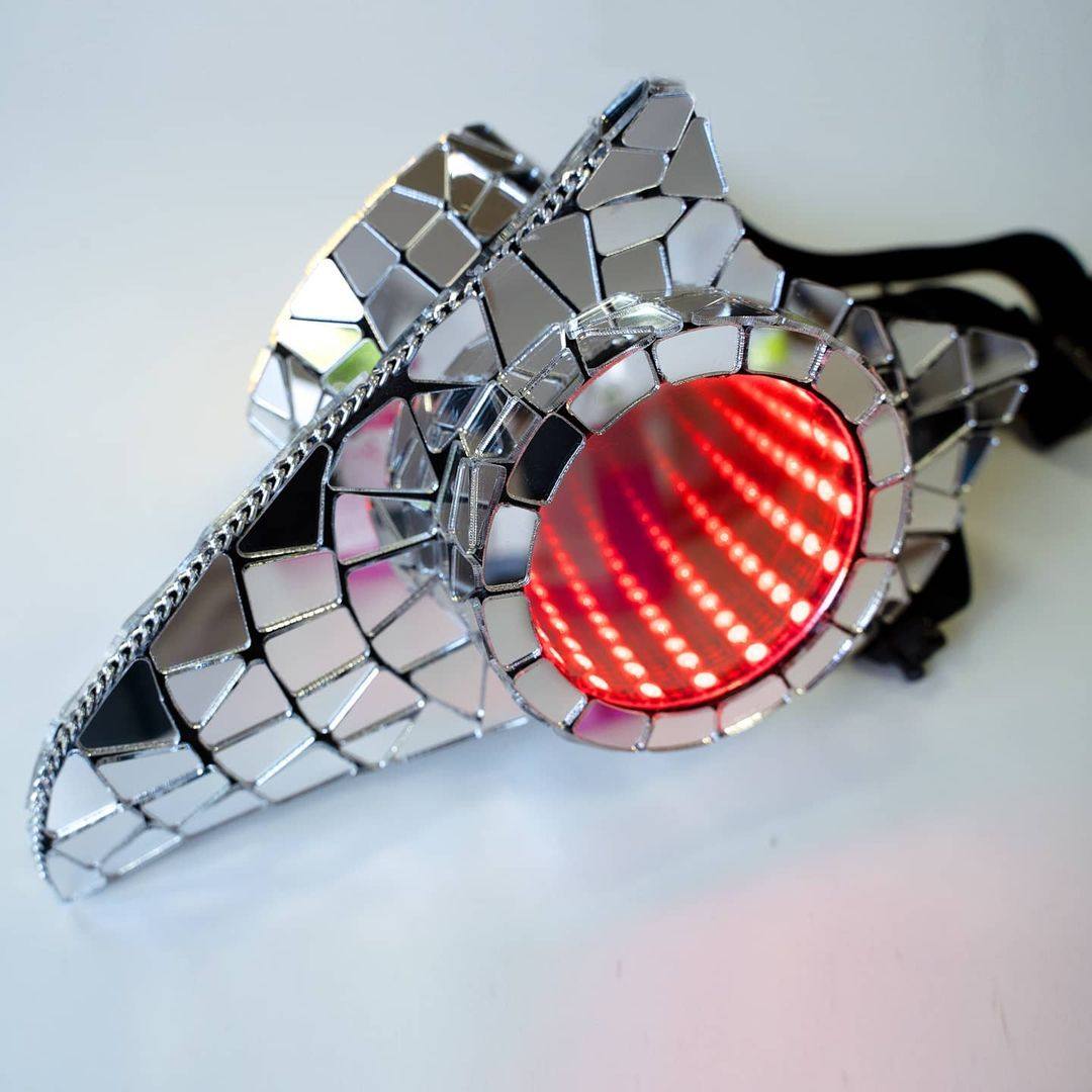 赛博朋克酒吧夜店gogo未来科幻科技感气氛暖场道具led发光口罩