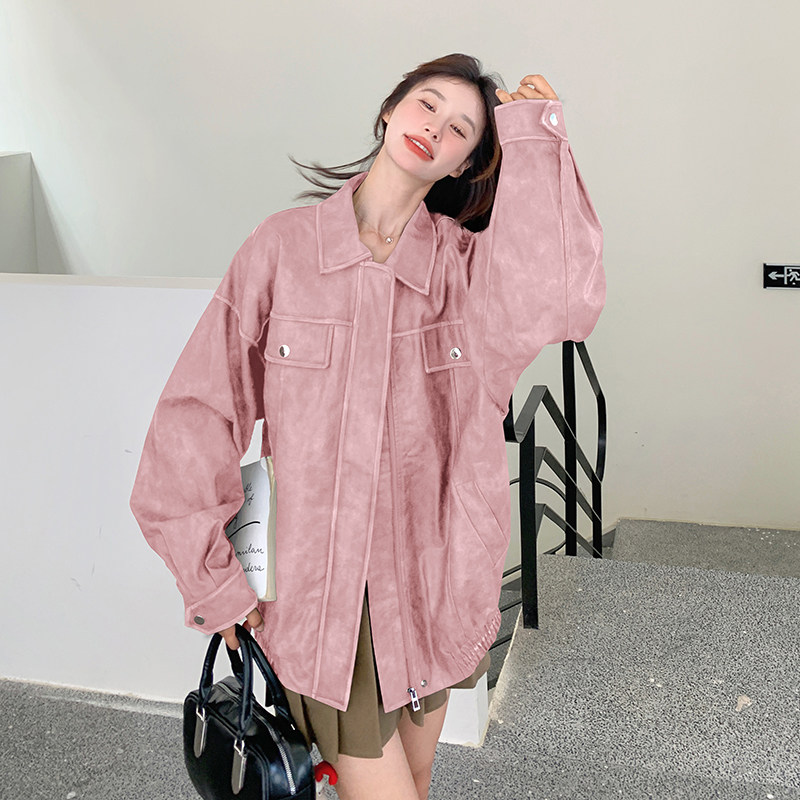 新款226-22667P175K238擦色皮衣加绒款P215K298,女装皮衣,2C226