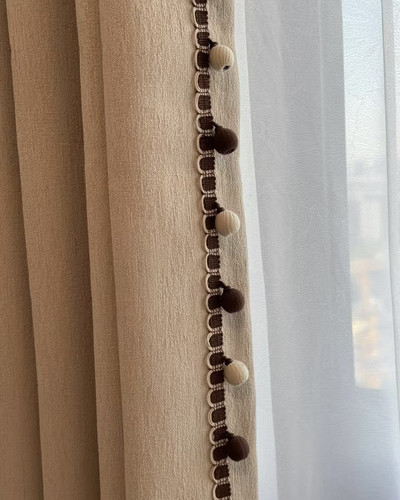 DIY窗帘花边新款螺旋纹木珠子立边辅料配件装饰家纺布艺