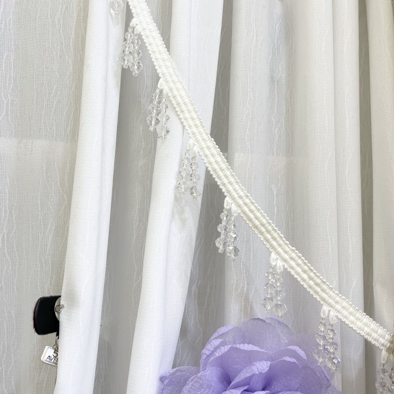 新款欧式窗帘花边珠子流苏水晶吊穗吊球辅料配件手工拼接吊坠装饰