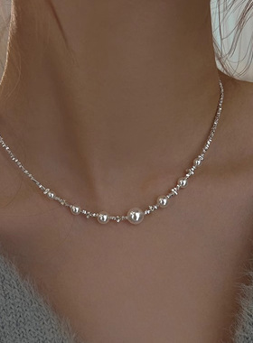 施家碎银几两满天星珍珠项链女2025新款爆款高级感精致小米珠