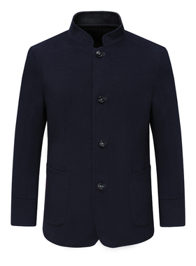 YW283杰K善R换季断码清仓秋季男士休闲立领深蓝色48.8％羊毛夹克