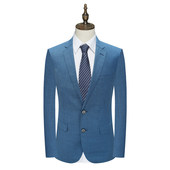蓝色60％羊毛两粒扣商务单西装 MY517美断码 职业装 男士 清仓春秋款