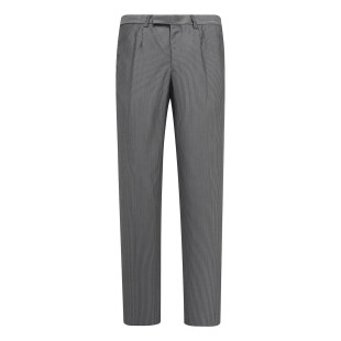 商务绅士灰色细条纹66.7％羊毛中腰直筒西裤 PL174皮断码 清仓男士