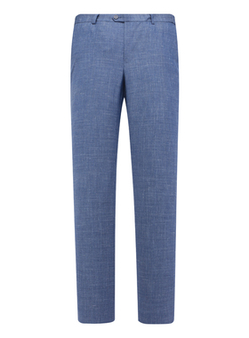 J1671鸟断码清仓春秋男士商务绅士正装49.1％绵羊毛蓝色直筒西裤