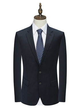 MY309美断码清仓春秋款男士商务正装50％羊毛两粒扣深蓝色单西服