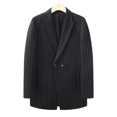 47％羊毛中长款毛呢大衣双排扣