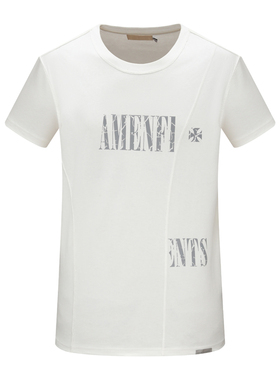 SF68路换季断码清仓夏季男士宽松舒适全棉字母印花圆领短袖T恤衫